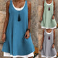 ⏰Last Day Sale 49% Off💃BUY 2 SAVE 10%🎁Women's Casual Loose Sleeveless Fake Two Piece Tank Dress
