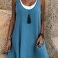 ⏰Last Day Sale 49% Off💃BUY 2 SAVE 10%🎁Women's Casual Loose Sleeveless Fake Two Piece Tank Dress