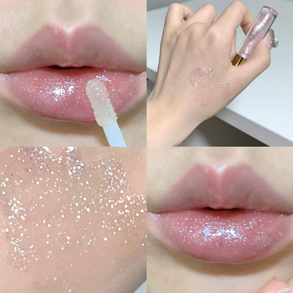 🎉Final 3 hours- BUY 1 GET 1 FREE!!💖Hydrating High-Gloss Glittery Lip Gloss💄