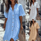 🔥Hot Sale 50% Off💥Buy 2 Get 5% Off👗Casual Cotton Linen Shirt Dress