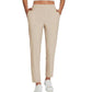 ⏳LIMITED OFFER 70% OFF🌞Women’s Fitted High-Waisted Zip-Pocket Trousers - 👖Lightweight, Breathable, Soft 26\"/27\" Ankle Pants with Zipper Pockets