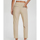 ⏳LIMITED OFFER 70% OFF🌞Women’s Fitted High-Waisted Zip-Pocket Trousers - 👖Lightweight, Breathable, Soft 26\"/27\" Ankle Pants with Zipper Pockets