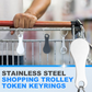 ✨✨2 Pieces Stainless Steel Shopping Trolley Token Keyrings
