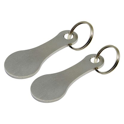 ✨✨2 Pieces Stainless Steel Shopping Trolley Token Keyrings