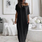 🔥 FLASH SALE! 50% OFF 🔥Women's Summer Casual Loose Solid Color Short-Sleeve Long Dress