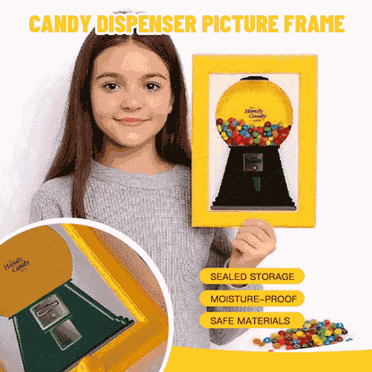 🎅🏻🌟CHRISTMAS HOT SALE 🎁Double the Fun! 🖼️🍬 Candy Dispenser Picture Frame - Wall Mount or Tabletop