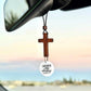🔥Last Day 50% OFF - ✝️Bible Verse Car Rearview Hanging Cross Ornament