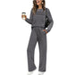 🎁LAST DAY SALE 70% OFF👍✨Women's Crew Neck Top & Drawstring Pants Set 2
