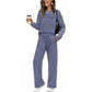 🎁LAST DAY SALE 70% OFF👍✨Women's Crew Neck Top & Drawstring Pants Set 2