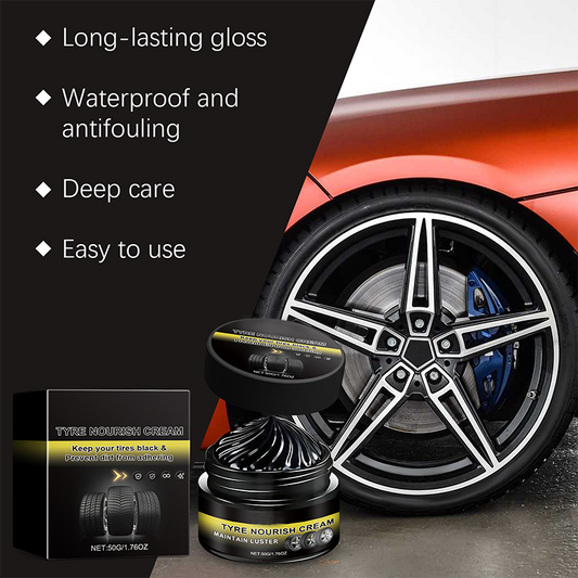 ⏳LAST DAY SALE: ￡7.99!!  ✨ Tire wax – restores black gloss, blocks UV, repels dirt. Easy & quick!