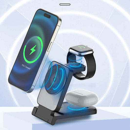 🏆2026 New Year Sale-49% OFF📱3-in-1 Foldable Magnetic Wireless Charger