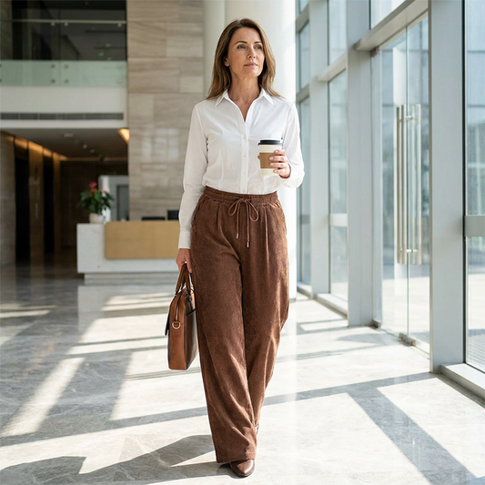 🎁🔥Last day sale 50% OFF🔥💖Casual Loose Fit Corduroy Trousers for Women