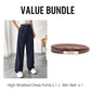 👖New arrival 40% OFF!💝Women's High Waisted Straight Leg Work Trousers with Side Pockets -✨Smart & Casual Look for Office and Beyond