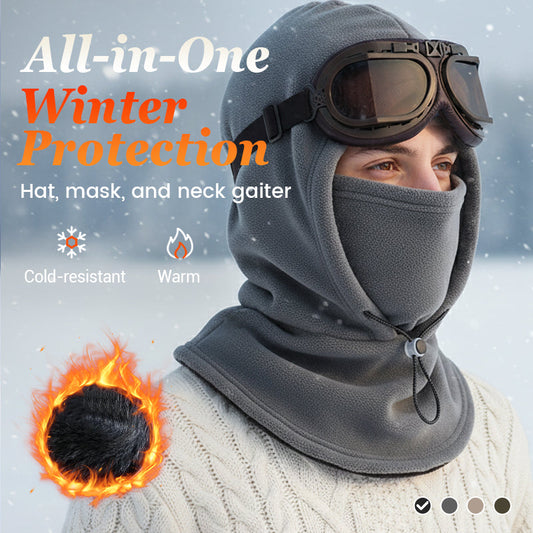 🎁🔥Last day sale 50% OFF⚡50K+ SOLD! ❄️ Thermal Balaclava Face Mask with Drawstring