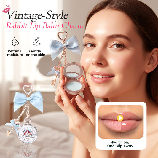Vintage-Style Rabbit Lip Balm Charm