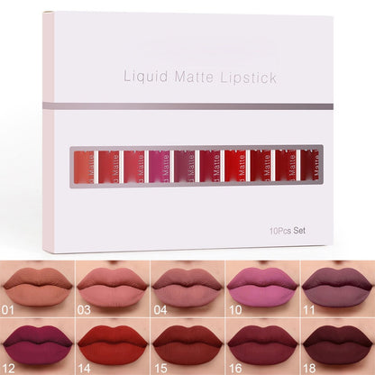 📢📢50% OFF !!!⏰18 Pcs Matte Waterproof  Long Lasting Lip Gloss