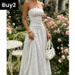 🔥New Hot Selling✨ Women's Polka Dot Strapless Dress - Elegant Vacation Essential! ✨