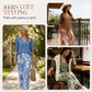 🥳2026 HOT SALE 50% OFF! 🥳 💞Women's V-Neck Blouse & Printed Wide-Leg Pants Set