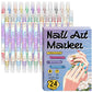🎨🔥Only £7.99 Last Day Promotion!🎁50K+ SOLD!✨Dual-Tip Nail Art Marker Pen Set Quick‑dry, no UV lamp. Fine & brush tips. 12/24 vibrant colors. Easy DIY at home. No smudges, just art! 💅🖌️