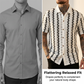 🔥HOT SALE 50% OFF🎁 Men's Short Sleeve Retro Geometric Knit Shirt