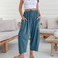 🌞Summer Hot Sale-70% Off!!🌿 Women Comfort Lightweight Linen Wide Leg Cargo Pants