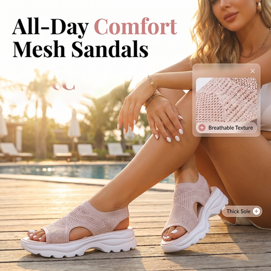 🌸Limited-time Special Price:£ 17.99!!⚡Women's Breathable Mesh Platform Sandals🍃