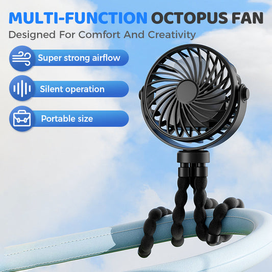 🔥New Hot Selling-60% Off!!🌬️Mini Handheld Multi-Function Octopus Fan