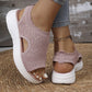 👡50% OFF NOW ! 💐 Women's Breathable Knit Platform Sandals – Air-permeable knit upper, cushioned sole & lightweight comfy summer footwear ✨ 2
