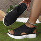 👡50% OFF NOW ! 💐 Women's Breathable Knit Platform Sandals – Air-permeable knit upper, cushioned sole & lightweight comfy summer footwear ✨ 2