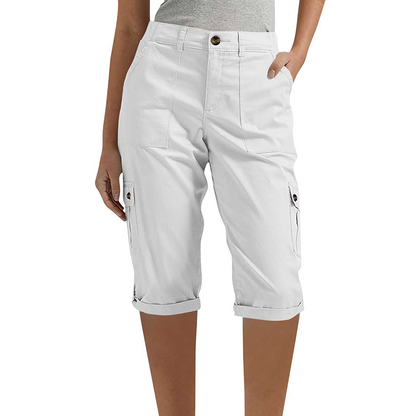 Women's Casual Cargo Capri Pants with Pockets