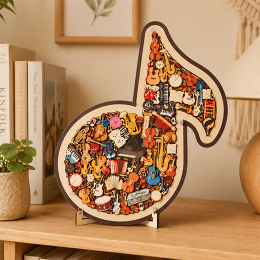 ⌛LAST DAY SALE ONLY ￡9.99!!🎵 Wooden Musical Note Puzzle – Handcrafted Brain Teaser for Music Lovers!  🧩 Perfect Gift • Eco-Friendly • Limited Stock! ⏳🇬🇧