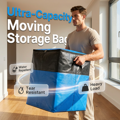 📦Last Day Special Price:£8.99!!!🧳 Collapsible Storage and Moving Bag – Heavy-duty handles & zippered closure – Folds flat, perfect for moving, travel or closet organization – reusable & easy to clean 🏠 2