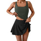 ☀️Summer Sale 70% Off🌊Tank Top & Side Tie Skirt Swimwear Set