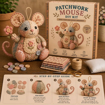 🎁Last Day Promotion 49% OFF🔥Handcrafted Vintage Mouse Plush Sewing Kit