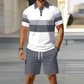 👕🌞Summer Hot Sale-50% OFF!💥Men's Two-Piece Shirt and Shorts Set – Digital Print, Athletic Fit, Wrinkle Resistant ✨