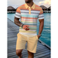👕🌞Summer Hot Sale-50% OFF!💥Men's Two-Piece Shirt and Shorts Set – Digital Print, Athletic Fit, Wrinkle Resistant ✨
