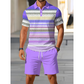 👕🌞Summer Hot Sale-50% OFF!💥Men's Two-Piece Shirt and Shorts Set – Digital Print, Athletic Fit, Wrinkle Resistant ✨