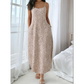 🌊🌞Summer Hot Sale-60% Off!!🌿👗🐆Women's Leopard Print Spaghetti Strap Maxi Dress