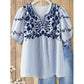 🔥New Hot Selling-60% Off!!🌿⏰Embroidered Breezy Blouse