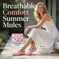 🩴Summer Sale Special Price:£9.99!!!⏰Women's Closed-Toe Breathable Mules — Lightweight Slip-On Sandals | Padded Memory Foam