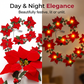 ⏰Christmas Limited Sale 50% OFF!!🎄50K+ SOLD! 🎁🎄 Christmas Poinsettia String Lights – Add a Warm Holiday Glow ✨