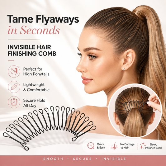 ⏳🏆LAST DAY SALE: ￡6.99!! 🎁Buy 1 Get 1 Free🔥💇‍♀️✨ Flexible Invisible Hair Comb—invisible, flexible, and non-slip—instantly creates a perfectly secure hold! 🌟