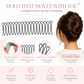 ⏳🏆LAST DAY SALE: ￡6.99!! 🎁Buy 1 Get 1 Free🔥💇‍♀️✨ Flexible Invisible Hair Comb—invisible, flexible, and non-slip—instantly creates a perfectly secure hold! 🌟