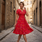 💃2026 Hot Sale 70% OFF🌿⏳Women's V-Neck Floral Print Dress with Twist Waist 2