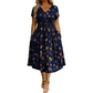 💃2026 Hot Sale 70% OFF🌿⏳Women's V-Neck Floral Print Dress with Twist Waist 2