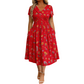 💃2026 Hot Sale 70% OFF🌿⏳Women's V-Neck Floral Print Dress with Twist Waist 2