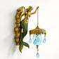 ⏳LAST DAY SALE ONLY ￡19.98!!🌊Antique Gold Coastal Mermaid Wall Light 🧜‍♀️✨  Hand-Painted Vintage Sconce for Indoors & Covered Outdoor Spaces 🏡🌊