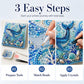 ❄️Surprise Price: ￡7.99 Today!!🐚3D Ocean Pearl Art DIY Kit – Glossy Painting Set with Sea Life, Pearls and Relief Texture