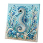 ❄️Surprise Price: ￡7.99 Today!!🐚3D Ocean Pearl Art DIY Kit – Glossy Painting Set with Sea Life, Pearls and Relief Texture