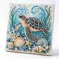 ❄️Surprise Price: ￡7.99 Today!!🐚3D Ocean Pearl Art DIY Kit – Glossy Painting Set with Sea Life, Pearls and Relief Texture